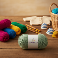 For Hot Selling Wholesale Combed Dyed 5ply Hand Knitting Eco-Friendly Milk Cotton Yarn for Children's Scarf Hat Clothes