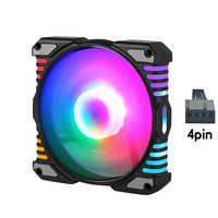 Ventilateur de refroidissement PWM 4 broches QiuzAim 120 mm, couleur fixe, pour boîtier PC, refroidisseur d'eau, ventilateur de radiateur, vitesse réglable, max 2000 tr/min