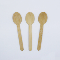 Mini cuillères jetables en bambou pour la dégustation de glaces, yaourts et desserts – Lot de petits ustensiles écologiques pour condiments