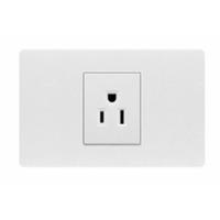 Interruptor y Enchufe Eléctrico de Pared Más Vendido, 2 Interruptores de 1 Vía + Enchufe de 3 Polos, Interruptor y Enchufe de PC Blancos