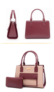 <span class=keywords><strong>QAZA</strong></span> Sac à Main Bandoulière Designer Femme Color-Block Tendance, Sac Épaule 2-en-1 pour Dames - Product Image 6