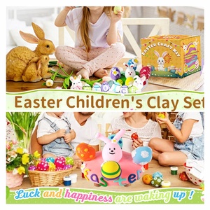 ดินปั้นปลอดสารพิษสำหรับเด็ก OEM ของเล่นเ<span class=keywords><strong>ส</strong></span>ริมพัฒนาการ ปลอดภัย น้ำหนักเบา นุ่ม แห้งเร็ว ชุดดินปั้น<span class=keywords><strong>ส</strong></span>ำหรับเด็ก ของขวัญวันอี<span class=keywords><strong>ส</strong></span>เตอร์ งานศิลปะและงานฝีมือ DIY - Product Image 5