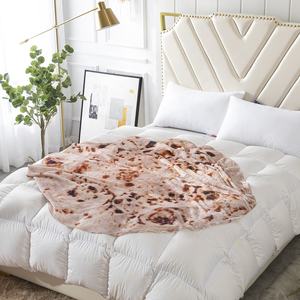 Couverture molletonnée personnalisée à motif <span class=keywords><strong>de</strong></span> tortillas pour adulte et enfant, couverture en flanelle <span class=keywords><strong>de</strong></span> Pizza Super douce - Product Image 1