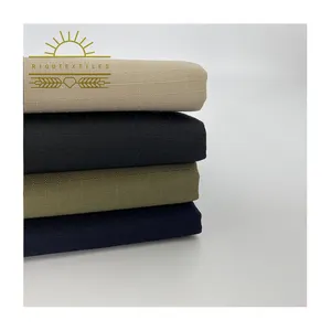 RIGU Textiles Cvc TC Polycotton Workwear Ribstop kain tenun tekstil poliester/katun kain Ripstop untuk pemasok pakaian grosir