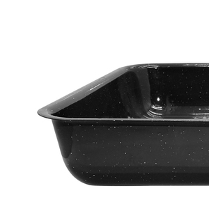 Vente en gros Logo personnalisé Rectangle 40*28.5*4.5cm 15 pouces en <span class=keywords><strong>fonte</strong></span> Métal BBQ Plateau antiadhésif Émail Moule à dinde - Product Image 6