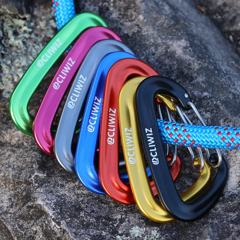 JRSGS 7075 Aluminium Carabiner Clips 12KN Ultra-Light Climbing Carabiner Customized the LOGO Snap Hooks S7801S