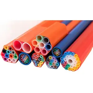 1-24 way Underground Fiber Cable HDPE Silicone Core Bundle Duct Direct Buried Microduct 12/9 14/10 With PE Sheath