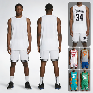 Uniformes de Baloncesto Personalizados con Logotipo, <span class=keywords><strong>Pantalones</strong></span> Lisos, Último Diseño 2025, Sublimación de Alta Calidad, Conjunto de Uniforme de Baloncesto <span class=keywords><strong>NBA</strong></span> para Hombre - Product Image 1