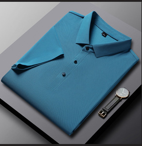 Novedad de verano de <span class=keywords><strong>marca</strong></span> OEM, camiseta de manga corta para hombre, POLO fresco y transpirable, camiseta informal de negocios que absorbe el sudor - Product Image 4