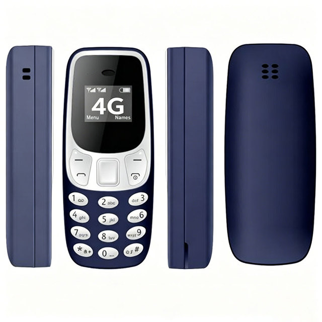Mini 4G VoLTE Feature Phone 0.66 Inch TFT Display Compact Keypad Type C Charging Dual SIM FM Spanish Basic Travel Backup