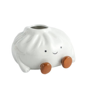 Boîte à mouchoirs en céramique de luxe haut de gamme Style crème avec des motifs mignons pour la table basse de salon ou la décoration de bureau - Product Image 5