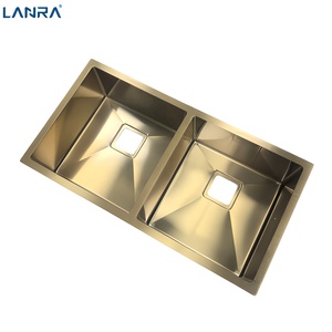 Lavello da <span class=keywords><strong>Cucina</strong></span> in Acciaio Inox 304 <span class=keywords><strong>a</strong></span> <span class=keywords><strong>Due</strong></span> <span class=keywords><strong>Vasche</strong></span>, Colore Oro, per Casa e <span class=keywords><strong>Cucina</strong></span> - Product Image 1