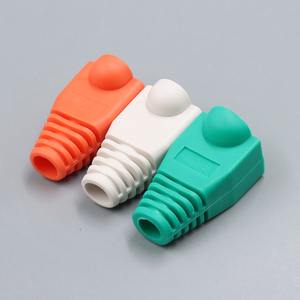 RJ45 RJ 45 connecteur de <span class=keywords><strong>prise</strong></span> botte de protection Cat5 Cat5e Cat6 Cat6a capuchon réseau <span class=keywords><strong>Internet</strong></span> câble <span class=keywords><strong>prise</strong></span> caoutchouc anti-traction bottes rouge - Product Image 2