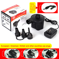 Electric Air Pump Potable Inflatable Pump Compressor for Mattress Swimming Pool Fast Air Filling Inflator Blower 3 Nozzles