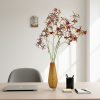 FONG IAN 98cm Tige d'orchidée araignée, fleurs d'orchidée artificielles faites à la main, plantes, fleur de lys araignée, décoration réaliste pour la maison
