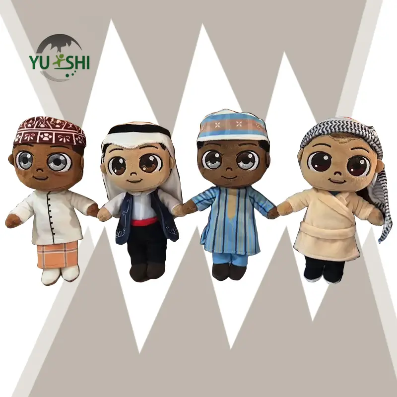 Manufacturer custom plush toy anime character derivative soft stuffed toy mascot design cute negro muslim style doll