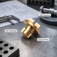 Accessoires de noyau de serrure en laiton OEM C3600 produit de services d'usinage de processus CNC matériel