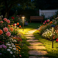 LED-Gartenleuchten für Außenbereich, Wasserdichte Dekorative Pilz-Graslichter, Dreifarbig 2700K/3000K/4000K, Kupfergehäuse