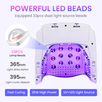 Sèche-ongles électrique à batterie longue durée 3H avec logo personnalisé, source de lumière UV LED double, lampe à ongles à séchage rapide, fabricant