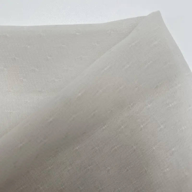 Fashion 100% polyester 75D yarn dot chiffon breathable fabric for dress clothing Fabric