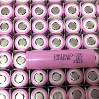 Celdas de Batería Samsung 3.7V 18650 21700 25R 30Q 35E 40T 50S 2500mAh 3500mAh 5000mAh Batería Recargable de Iones de Litio Cilíndrica