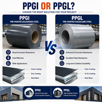 Bobine d'acier OEM PPGL et PPGI prélaquée, galvanisée avec surface PVDF pour la construction de panneaux muraux de maisons modulaires