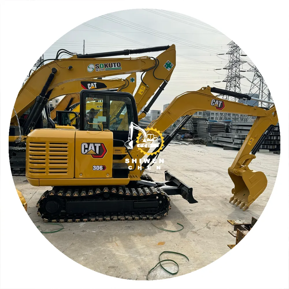 ¡Buenas noticias! Máquina excavadora usada de alta calidad CAT 306 con camión de goma, cat308c 308e 312d 312d2 excavadora de segunda mano multifunción