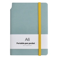 Carnet de notes A6 A7 à couverture rigide, reliure cousue, pochette à rabat sans fermeture éclair, sangle d'insertion, couverture en cuir personnalisable, 100 feuilles