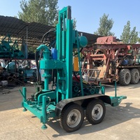 Vente directe d'usine Portable 30HP Diesel plate-forme de forage de forage Mini automatique 200m puits d'eau machine de forage moteur de base