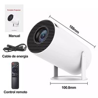 Proyector HY300 Pro+ Android 11 LED con Altavoces Integrados, Portátil, Full HD 4K, Videojuegos, Cine en Casa, 160 ANSI Lúmenes, 1GB 8GB WiFi