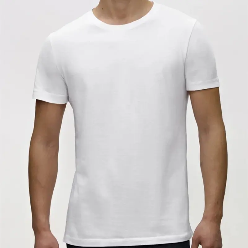 Short Sleeve With Eco-Friendly Material 120 Gsm White T Shirt