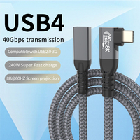 Câble de charge USB4.0 Thunderbolt 4/3 Pro Max 40Gbps Transfert de données 8K60Hz HD Video Audio Nylon Computer Video Audio Accessories