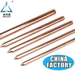 China Suppliers Copper Clad Steel Rod Earth Rod Copper Bonded Earth Rod Copper Bonded Ground Rod For Earthing System