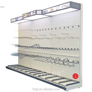 Estantería de exhibición de alta calidad para tienda de licor, armario de vidrio montado en la pared de metal, estante de <span class=keywords><strong>madera</strong></span> para vino, estantes de supermercado - Product Image 5