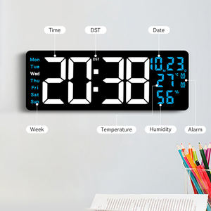 Horloge <span class=keywords><strong>murale</strong></span> numérique LED extra-large pour décoration de salle de classe, système médical, grand écran, importateur, avec affichage de la température - Product Image 4