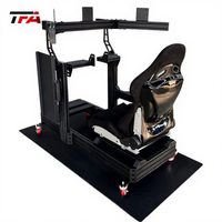 Simulateur profil aluminium volant personnalisé Cockpit simulateur de jeu de conduite superbe Cockpit avec vraie chaise course