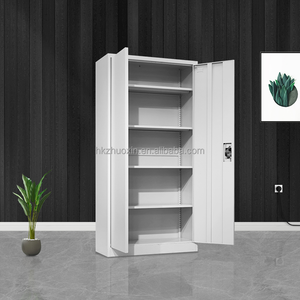2-door Metal Storage Cabinet Steel <b>Filing</b> Cabinet with Adjustable Shelves 3 Point Lock - Product Image 5