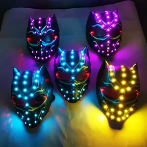 Beliebte Halloween Led Maske Mädchen Kostüm Maskerade Leuchtende Maske für Cosplay Party