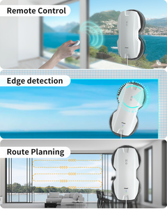 Robot <span class=keywords><strong>lave</strong></span>-vitres Fmart T8 <span class=keywords><strong>Pro</strong></span> avec diffusion vocale en 10 langues, certifié BIS, pour usage domestique - Product Image 4