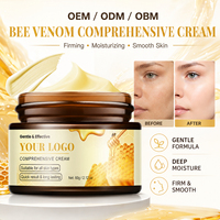 Crème réparatrice pour le visage au venin d'abeille en pot de 60g, logo personnalisé, anti-rides, raffermissante, hydratante, nourrissante, pour le soin des peaux sèches