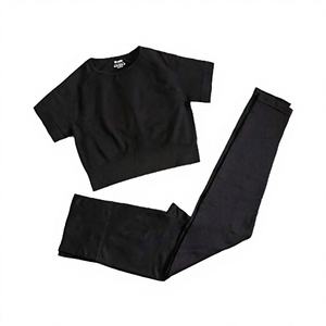 Ensemble de sport 2 pièces personnalisé avec logo, respirant, pour femmes grandes tailles, idéal pour la gym, le fitness et le yoga – Fabricant de vêtements de sport - Product Image 4