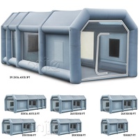 Grande cabine de pulvérisation gonflable extérieure pour gros camion 9m x 5m à vendre