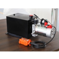 Unité hydraulique 12V 24V CC avec télécommande sans fil et commande pendentif filaire pour levage de remorque à benne basculante
