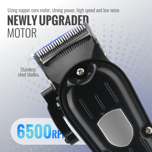 מכונת תספורת מקצועית נטענת אלחוטית לגברים PRITECH עם גוף מתכת בהתאמה אישית - Product Image 2