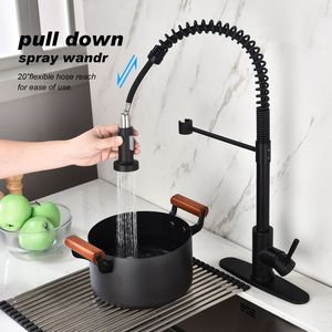 Grifo Mezclador de Cocina D0100HXUPYJ de Acero Inoxidable con Rociador Extraíble, Monomando, Montaje en Encimera, Diseño Moderno - Product Image 4