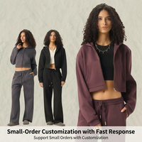 Ensemble de survêtement streetwear de luxe 2 pièces de haute qualité : sweat à capuche zippé coupe oversize et pantalon de jogging