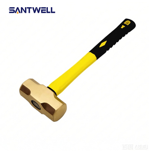 Martillo de cobre antichispas a prueba de explosiones con cabeza octogonal y mango de fibra de vidrio - Product Image 1