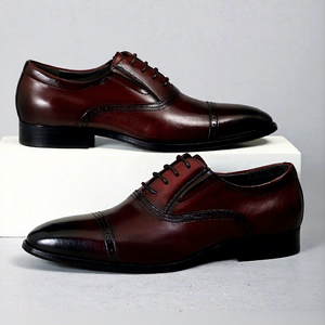 <span class=keywords><strong>Scarpe</strong></span> da Cerimonia da <span class=keywords><strong>Uomo</strong></span> <span class=keywords><strong>Eleganti</strong></span> e Retrò Fatte a Mano, <span class=keywords><strong>Comode</strong></span> <span class=keywords><strong>Scarpe</strong></span> Formali a Punta in Vera Pelle, Derby Stringate e Mocassini - Product Image 1