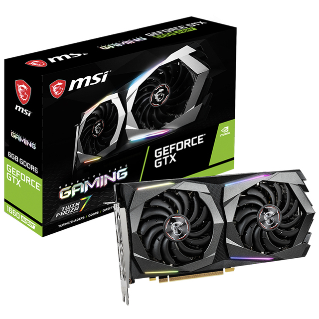 Used MSI GeForce GTX 1660 SUPER GAMING 6G Graphics Card with 14 Gbps GDDR6 192-bit Memory Bus