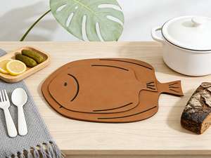 เขียงรูปทรงปลา ทำจากไม้คอมโพสิตน้ำหนักเบา ปลอดสาร BPA เขียงบาง ล้างในเครื่องล้างจานได้ สำหรับใช้ในครัว - Product Image 2